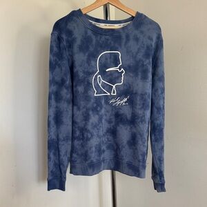 Karl Lagerfeld Navy Tie-Dye Crewneck Sweater size S oversized
Unisex
